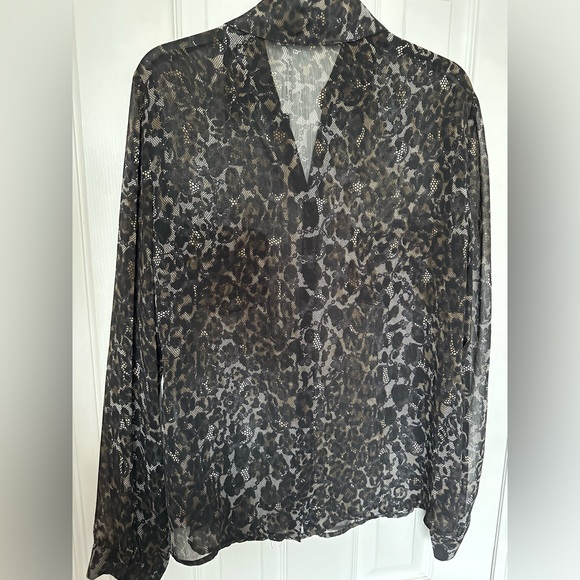 Designer bandolera sheer blouse. EUC. - Picture 4 of 4